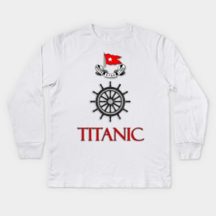 titanic white star line Kids Long Sleeve T-Shirt